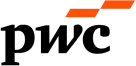 Orange and grey abstract logo design on a transparent background.